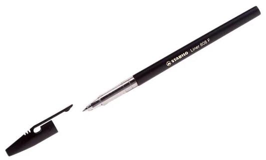 Ручка шариковая "Stabilo Liner 808 F" черная 0,38мм 808/50/46