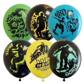 Шары 12" "Extreme Birthday" (25шт) 6077099