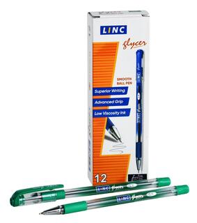 Ручка шариковая "Linc glycer" зеленая 0,7мм 1300RF/green