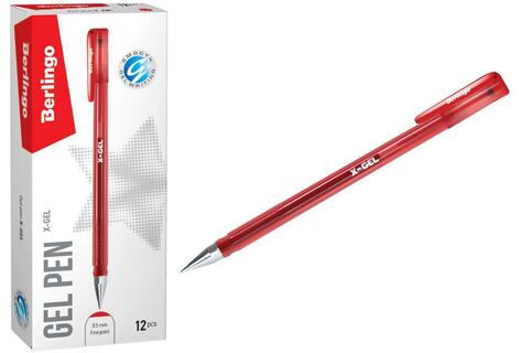 Ручка гель "Berlingo.X-Gel" красная 0,5мм CGp_50122