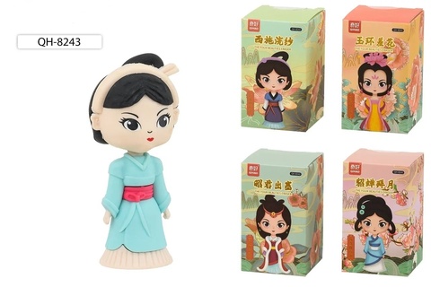 Ластик-игрушка "Девочка японка" фигурный 7,5*3,5см в коробке Basir QH-8243