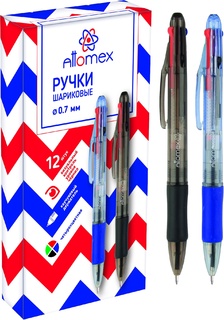 Ручка шариковая "deVente.Attomex" автомат 4-цветная 0,7мм 5071600