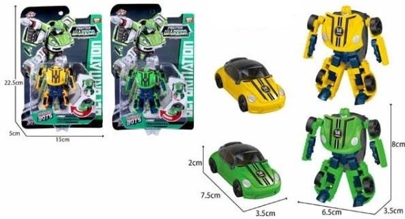 Робот-трансформер "Машина.Желтый, зеленый" 8*6*3см L013-22 B2155737 345337
