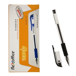 Ручка гель "Flexoffice Tepco" черная 0,5мм грипп FO-GEL08 BLACK