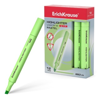 Текстовыделитель "ErichKrause.Visioline V-17 Pastel" зеленый 0,6-4,5мм 56020