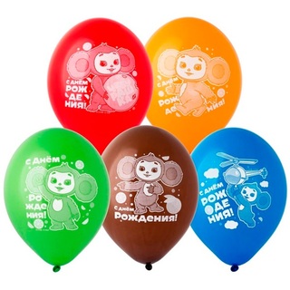 Шары 14" "С Днем рождения.Чебурашка" (50шт) 90536423