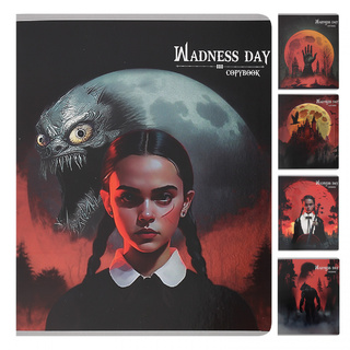 Тетрадь 48 л "WEDNESDAY MADNESS" клетка лак фольга 48-5066 ПрофПресс