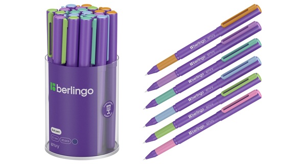 Ручка шариковая "Berlingo.Envy" синяя 0,7мм грип CBp_07990