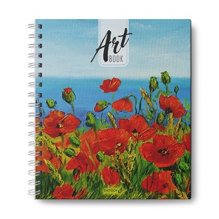Скетчбук А5+  80л "Маки" спираль тв.обл 80г/м² 000620 SVETOCH