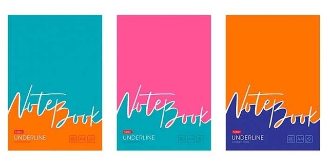 Тетрадь А4  80 л "Underline" клетка 80Т4В1_28149 077005 Хатбер