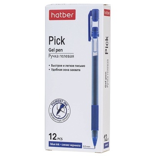 Ручка гелевая "Hatber.Pick" синяя 0,5мм GP_080024
