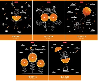 Тетрадь 48  л  "Апельсиновые мечты" клетка лак 48Т5вмВ1 082807 Хатбер
