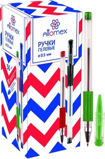Ручка гелевая "deVente.Attomex" зеленая грипп 0,5мм 5051309