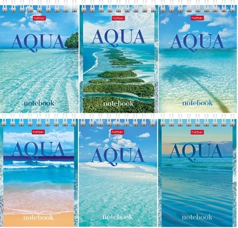 Блокнот А7  60л "AQUA" на гребне 60Б7В1гр 081166 Хатбер