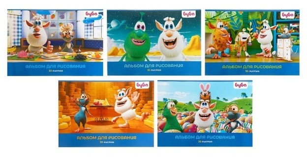 Альбом для рисования 30л "Буба" 30А4В 082442 Хатбер