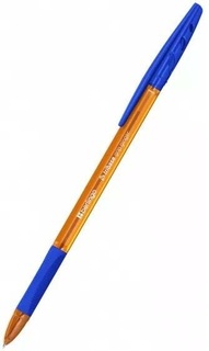 Набор 10 шариковых ручек "Berlingo.Tribase grip ginger" светло-синяя  0,7мм грип CBp_70970