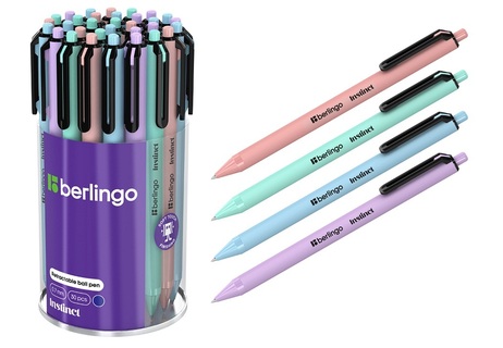 Ручка шариковая "Berlingo.Instinct" синяя 0,7мм автомат CBm_07742
