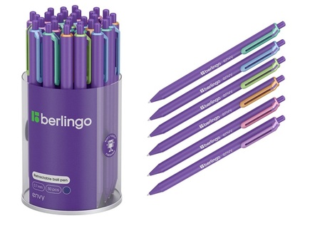 Ручка шариковая "Berlingo.Envy" автомат синяя 0,7мм CBm_07099