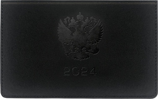 Планинг датир 2024 "deVENTE.Emblem" 64л мини иск.кожа черный 2239422