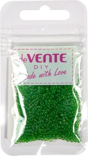 Бисер "deVente.Frosted.Зеленый" d=2мм 10г полупрозрач. 8001364
