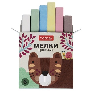 Мел цветной набор  6цв "Нарисуй-ка" ML_082951 Хатбер