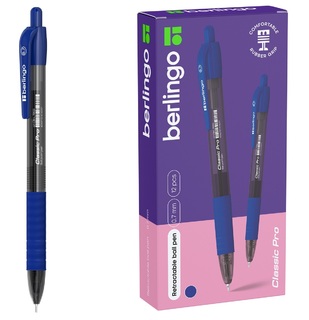 Ручка шариковая "Berlingo.Classic Pro" синяя автомат 0,7мм CBm_70922