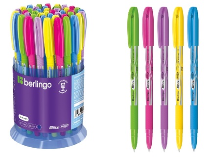 Ручка шариковая "Berlingo.Blitz Pro" синяя 0,7мм CBp_70835