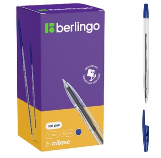 Ручка шариковая "Berlingo.Tribase" синяя 1мм CBр_10902