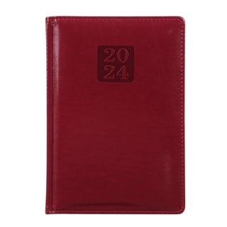 Ежедневник А5  352стр УЦЕНКА "Престиж" иск.кожа бордовый зол.срез датир 2024 572-142