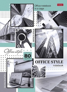 Бизнес-блокнот А4  80л "Offict Style" тв.обл., цв.блок клетка 80ББ4В1_30387 Хатбер