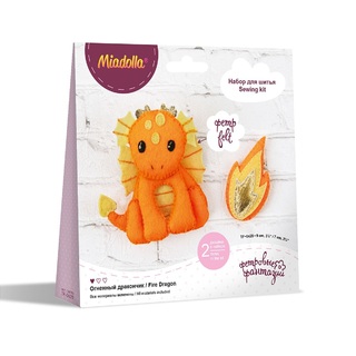 Набор для творчества "Miadolla.Игрушки.Огненный дракончик" 2шт 15см TF-0428 с наполнит.
