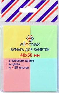 Липкий блок  40*50  50л "deVente.Attomex.Pastel" 4цв 2010201