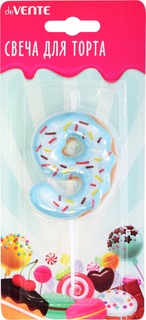 Свеча-цифра deVENTE.Donut "9" 6*4см 3D декор 9060309