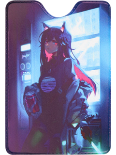 Обложка для проездного "Аниме.Девочка-кошка с мечом" ПВХ ОП-8080