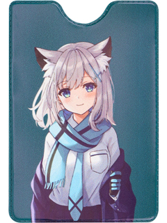 Обложка для проездного "Аниме.Милая девочка-кошка" ПВХ ОП-8082