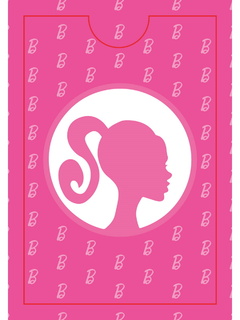Обложка для проездного "Барби.Розовый силуэт" ПВХ ОП-1887