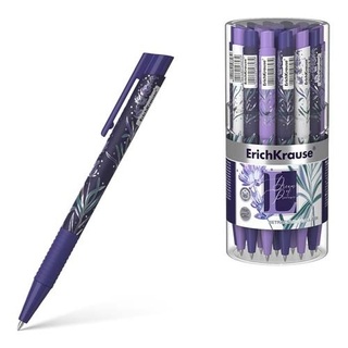 Ручка шариковая "Erich Krause.Lavender Matic&Grip" синяя автомат 0,7мм 56693
