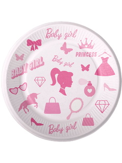 Тарелки "Барби.Baby girl " бумажные d18см (6шт в уп) ТМ-3840