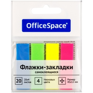Набор стикеров "OfficeSpace" (45*12мм 20л*4цв) пластик PM_54064