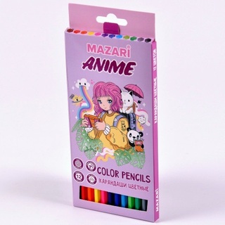 Карандаши 12 цв "CUTE ANIME" пластик M-7054-12 Mazari