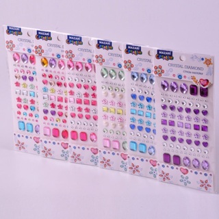 Наклейки акрил М-8649 стразы ассорти 8*19см Mazari