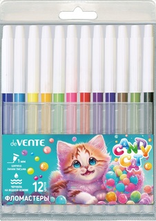 Фломастеры 12цв "deVente.Candy Cat" 5081415