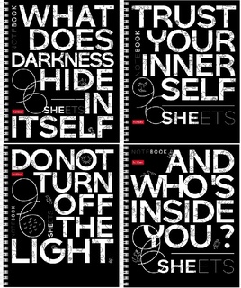 Тетрадь 96 л "In the dark" клетка гребень лак 96Т5В1гр 077330 Хатбер