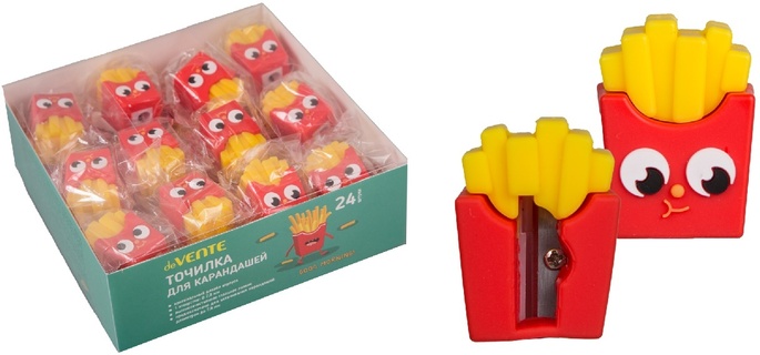 Точилка "deVente.Chips" 2,5*2,7*3,7см в инд.пакете Soft Touch 8031310