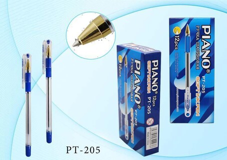 Ручка шариковая "Piano" (аналог MC-GOLD) синяя на масляной основе 0,5мм РТ-205-12 (976)