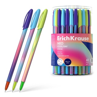 Ручка шариковая "Erich Krause.Neo Stick Cool Ray.Super Glide Technology" синяя 0,7мм 61012
