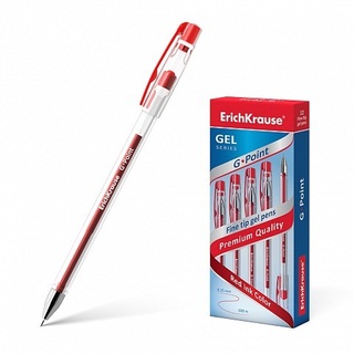 Ручка гелевая "ErichKrause.G-Point Stick Classic" красная 0,38мм 17629
