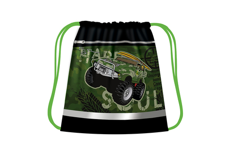 Мешок для обуви СДС-57 "Большой джип" 410*490мм с карманом МАКСИ и светоотражающей полосой