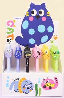 Ручка шариковая "deVente.Cat" автомат на масляной основе синяя 0,7мм 5070400