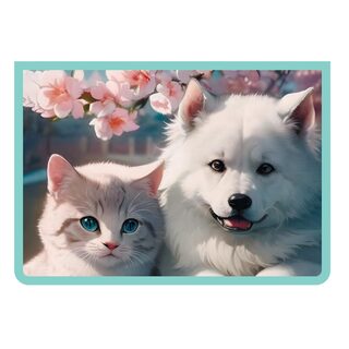 Папка для тетрадей А4 ПМ-А4-29 "Котенок и щенок" 1отд молния